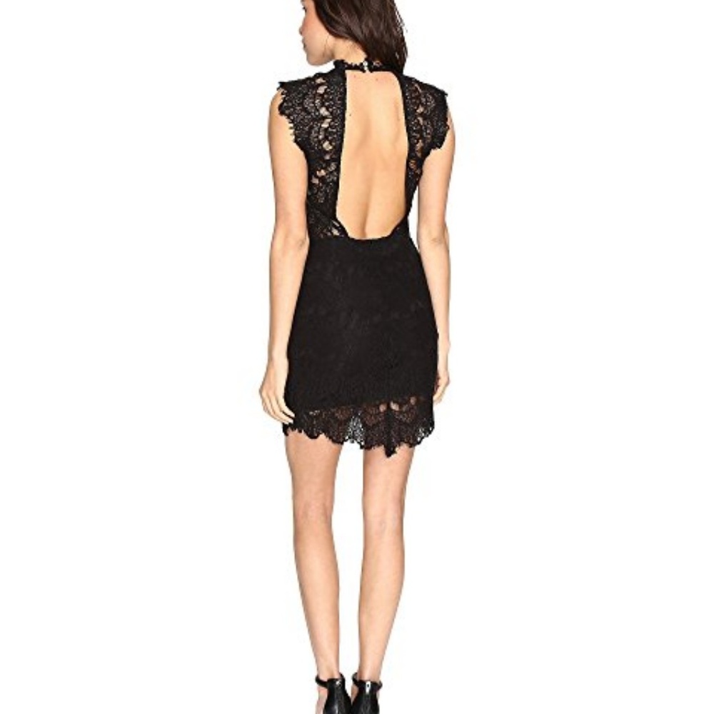Free People Black Daydream Bodycon Lace Slip Dress - Picture 3 of 8